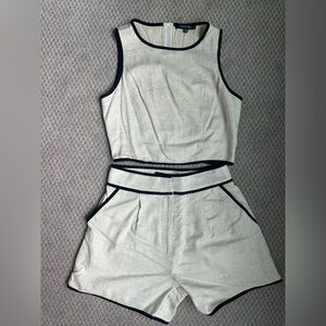 Strut & Bolt Linen Two Piece Set Size M – Matching Top & Shorts